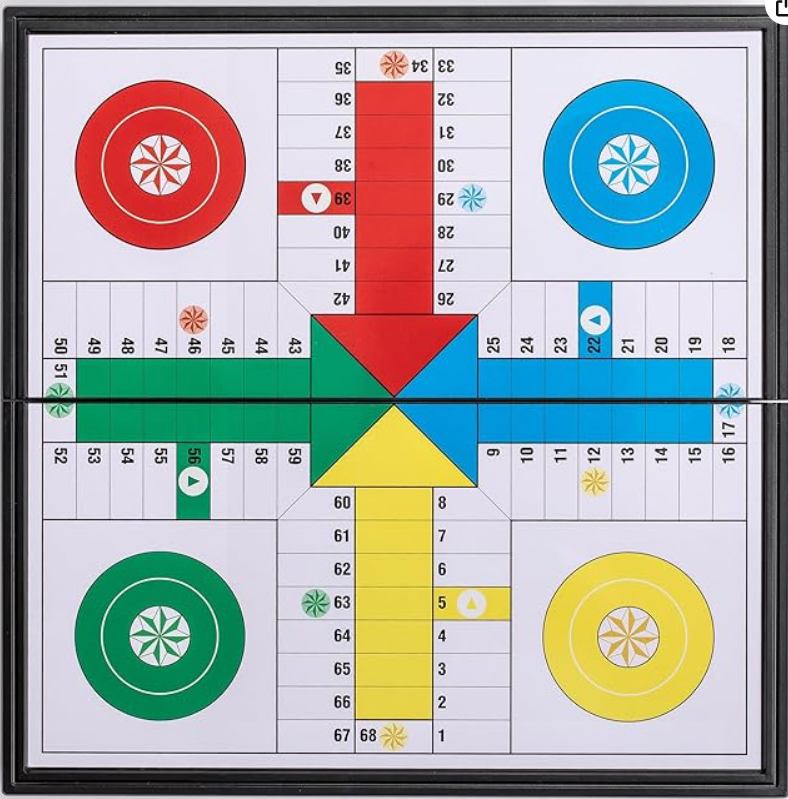 Juego de ludo magnético y plegable